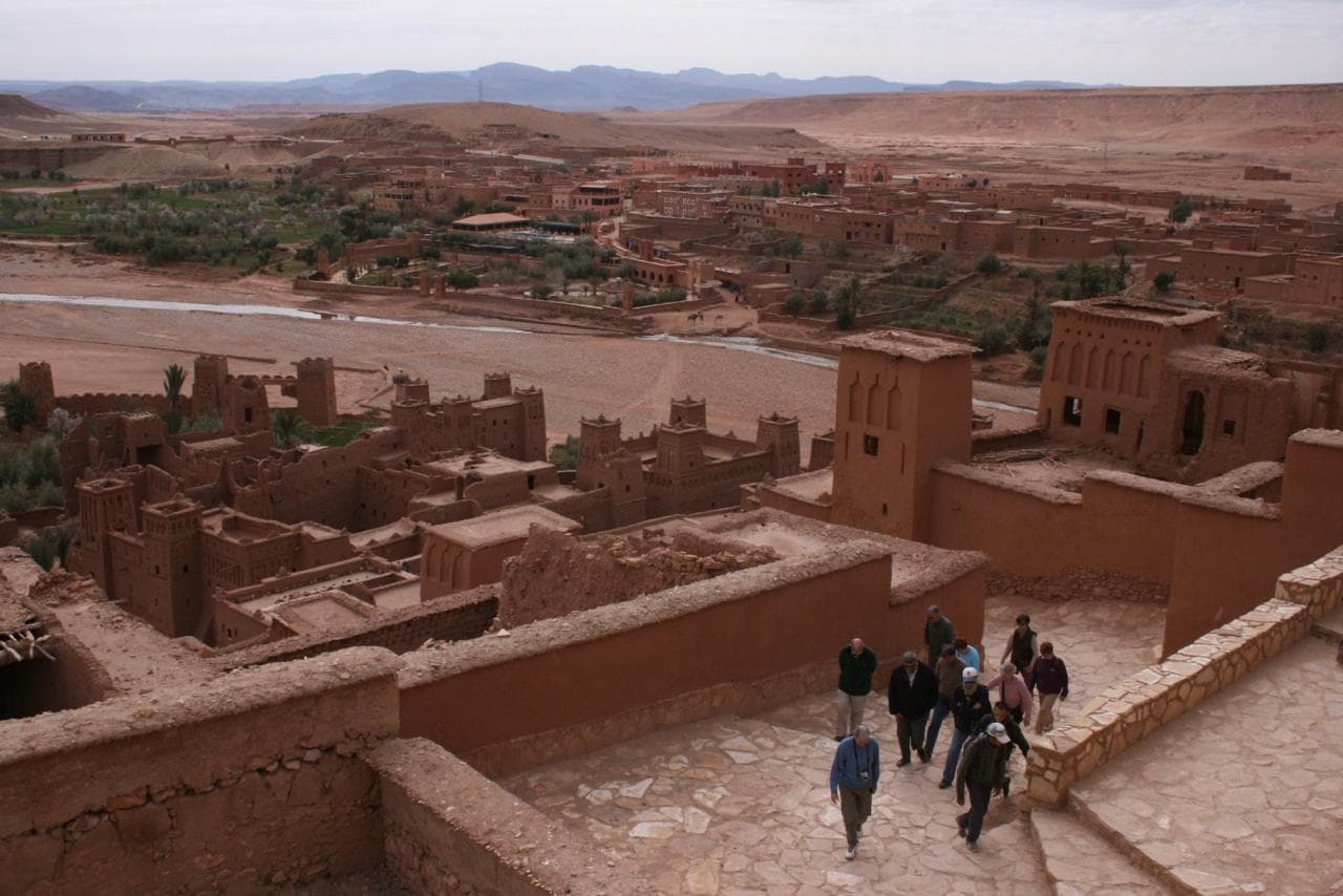 Haitam with Travelers in Marrakech Souk